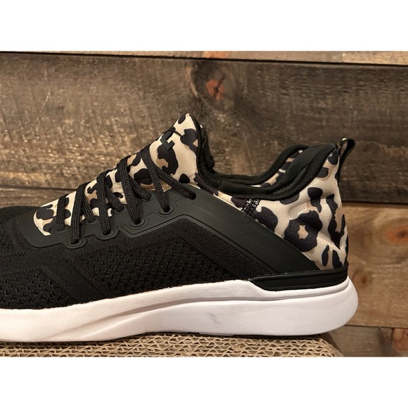 APL‎ Black and Leopard Print Sneakers Size 10.5 NEW main image 2